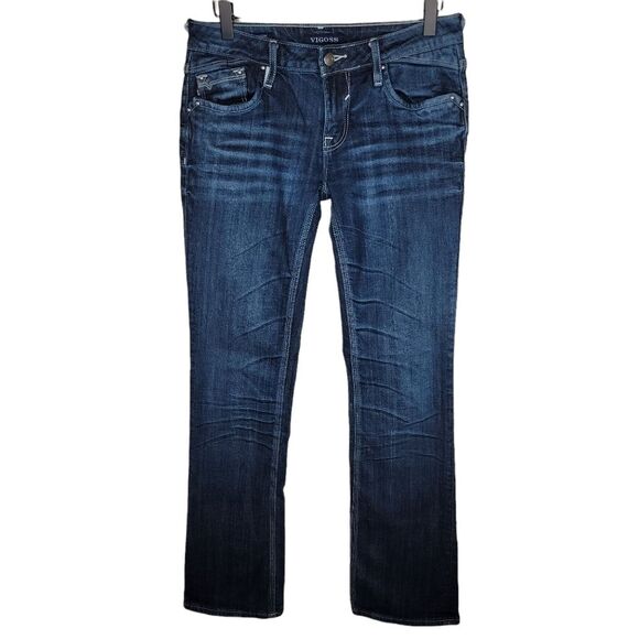 Vigoss The New York Boot Cut flap pockets denim jeans size 27 - Picture 1 of 8